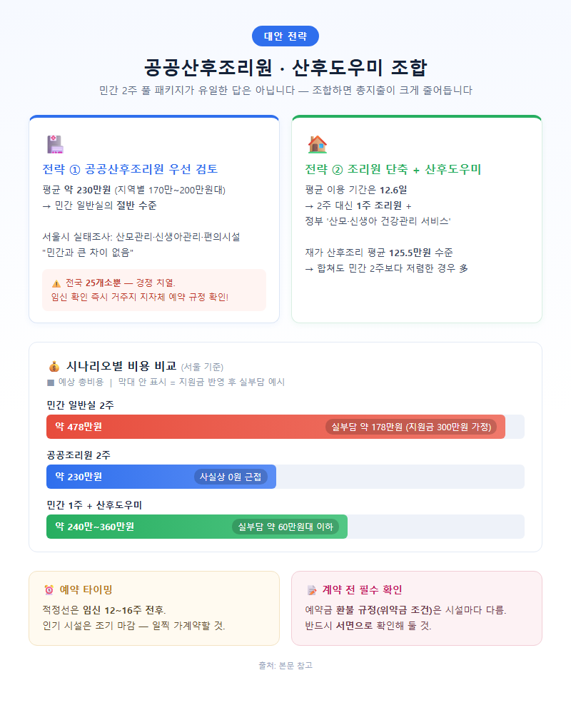4. 공공산후조리원·산후도우미 조합 — 대안 전략
