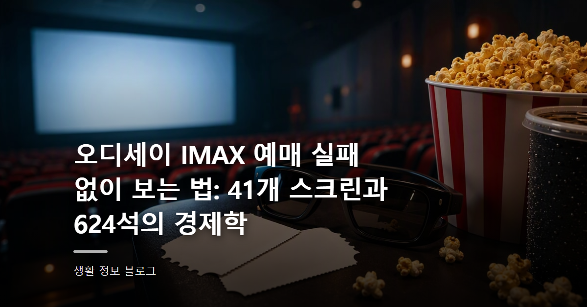 오디세이 IMAX 예매 실패 없이 보는 법: 41개 스크린과 624석의 경제학