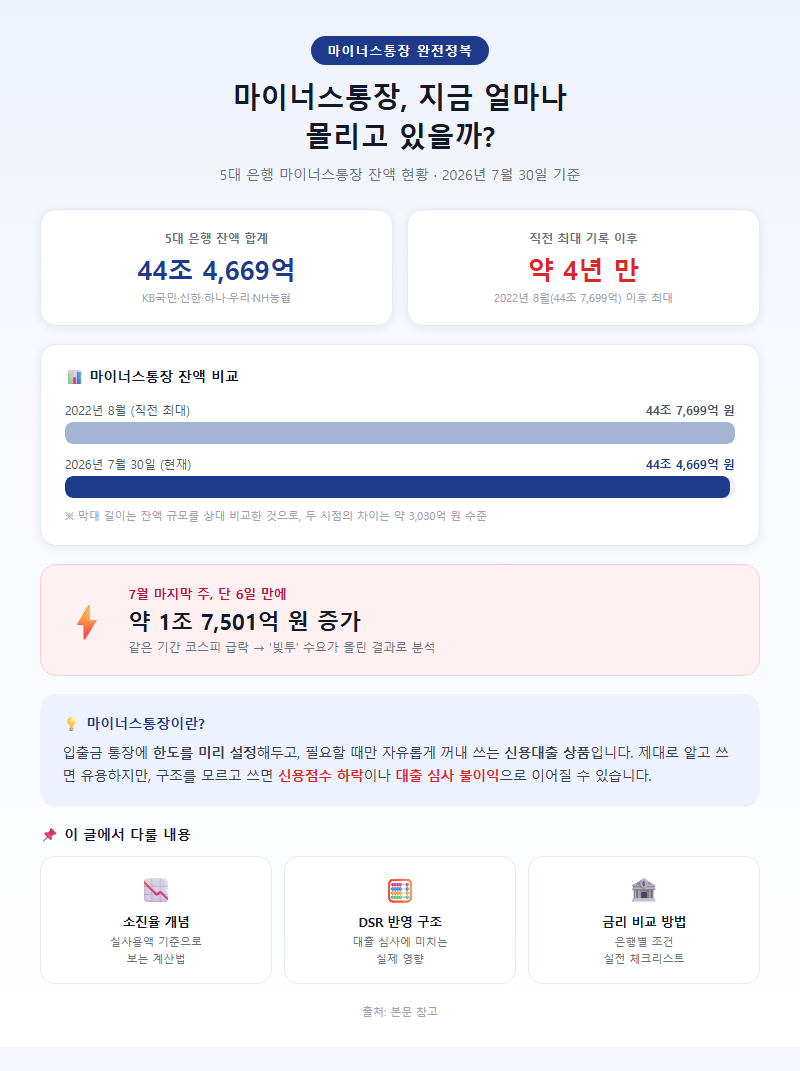 마이너스통장활용 개요