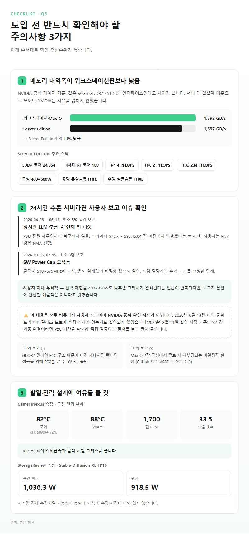 Q5. 도입 전 반드시 확인해야 할 주의사항이 있나요?