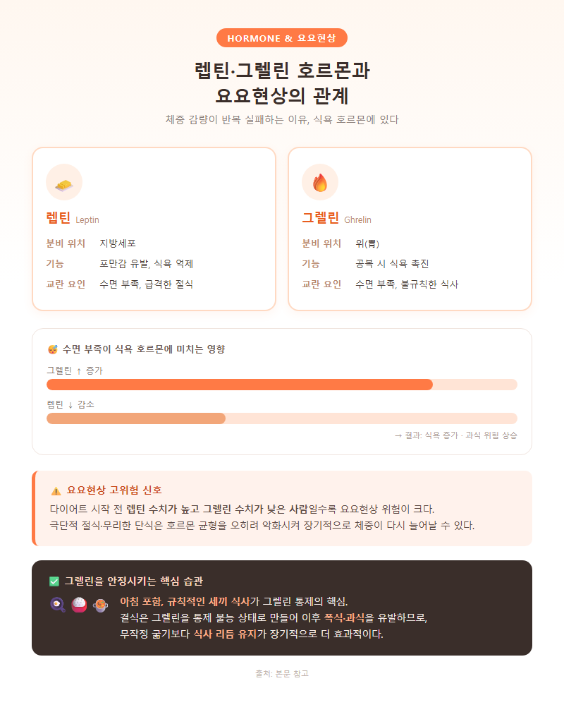 2. 렙틴·그렐린 호르몬과 요요현상의 관계