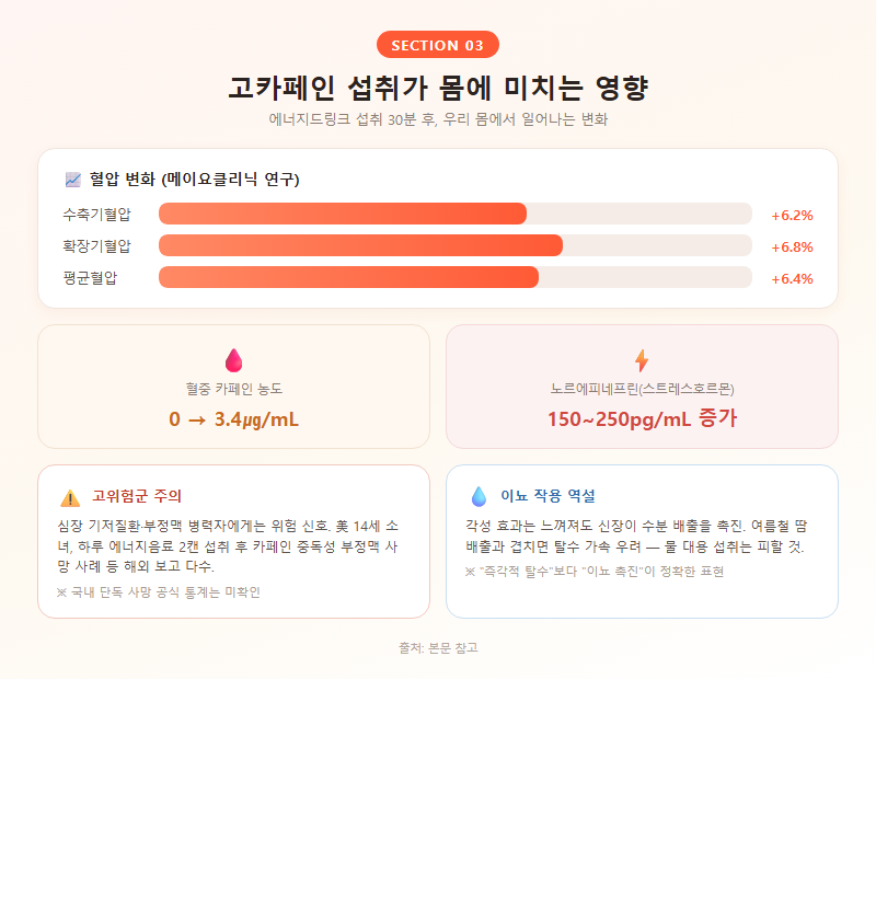 3. 고카페인 섭취가 몸에 미치는 영향