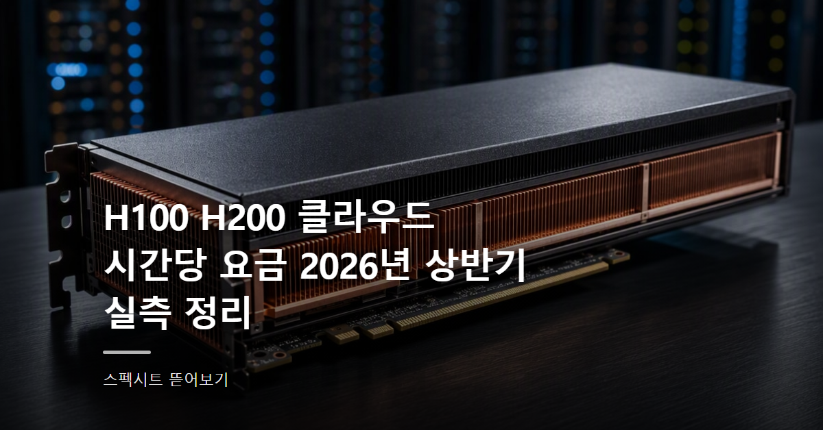 H100 H200 클라우드 시간당 요금 2026 총정리: 왜 아직 안 싸지는가