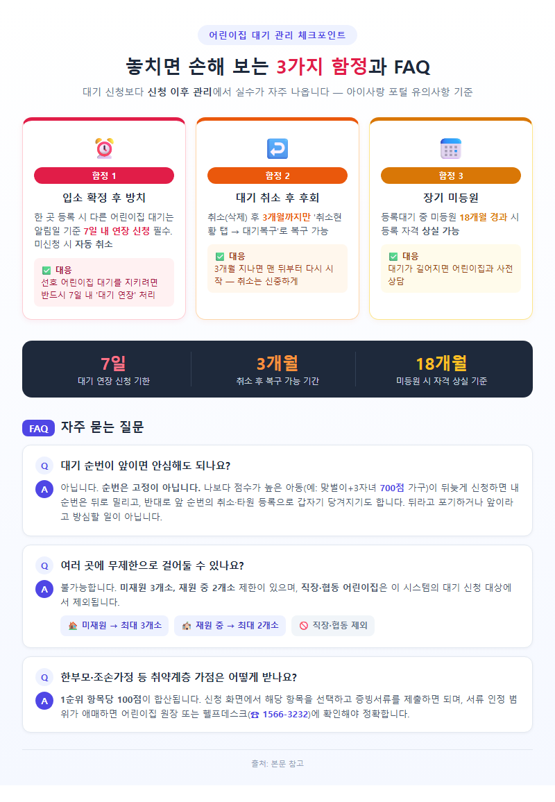 5. 놓치면 손해 보는 3가지 함정과 FAQ