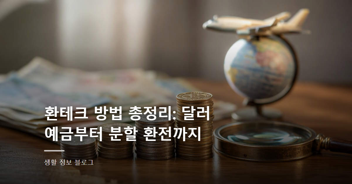 환테크 방법 총정리: 달러 예금부터 분할 환전까지