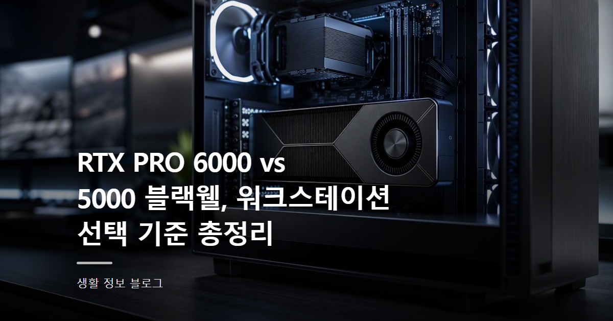 RTX PRO 6000 vs 5000 블랙웰, 워크스테이션 선택 기준 총정리