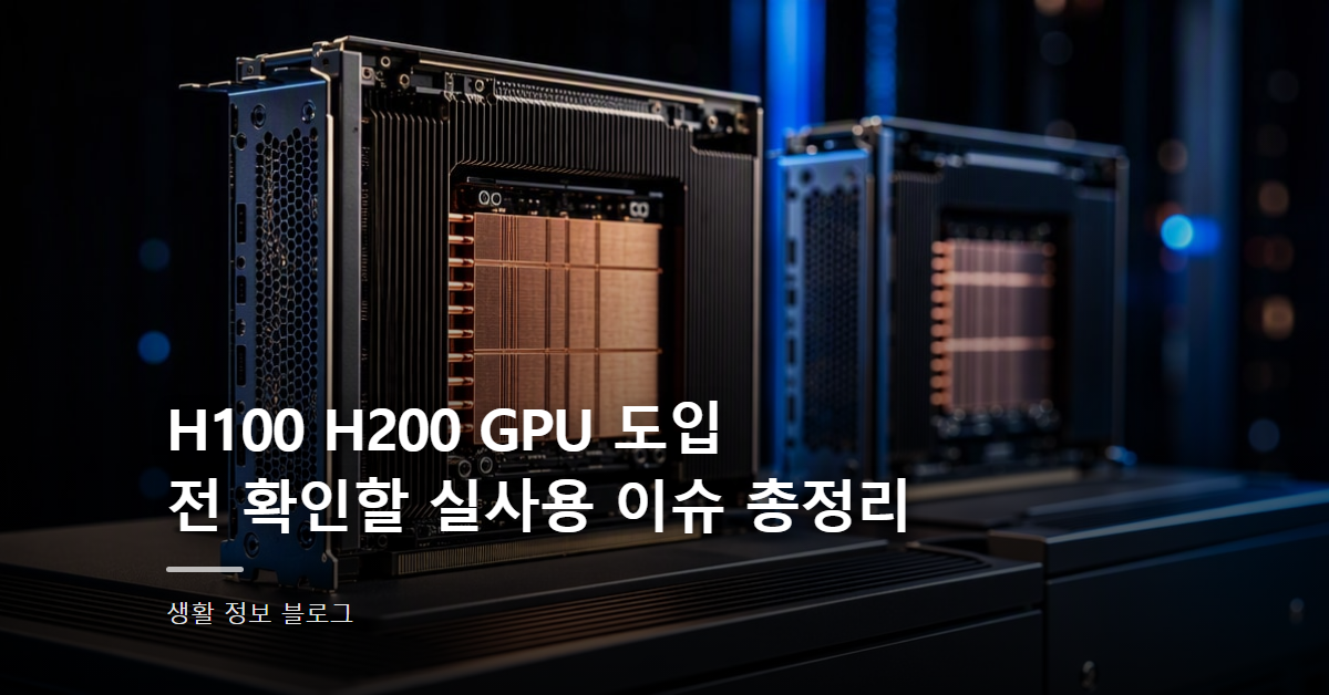 H100 H200 GPU 도입 전 확인할 실사용 이슈 총정리