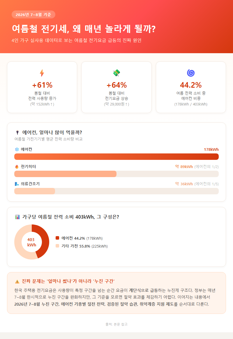 여름철전기세절약 개요