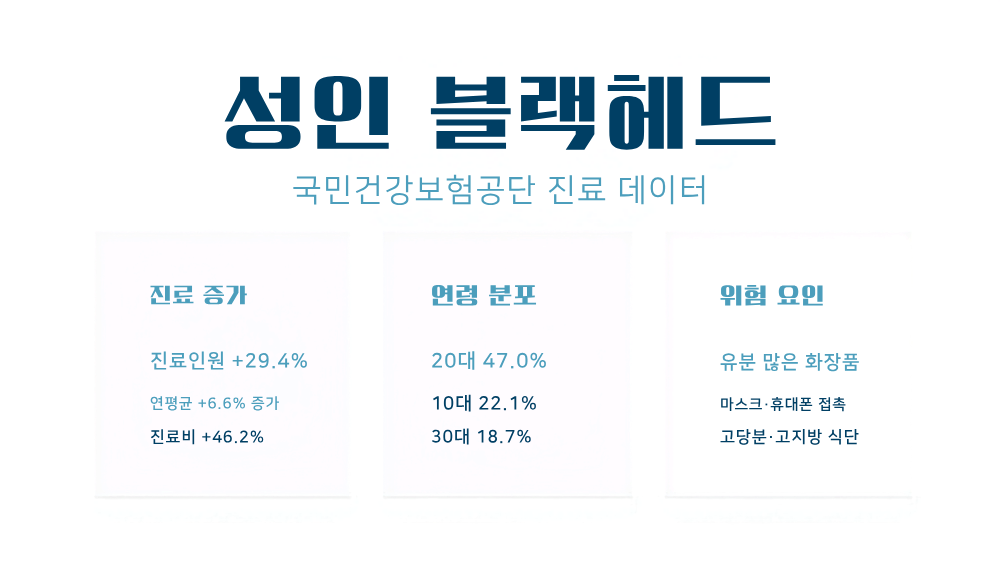 2. 성인 피부 고민이 된 블랙헤드 — 진료 데이터로 보는 현실