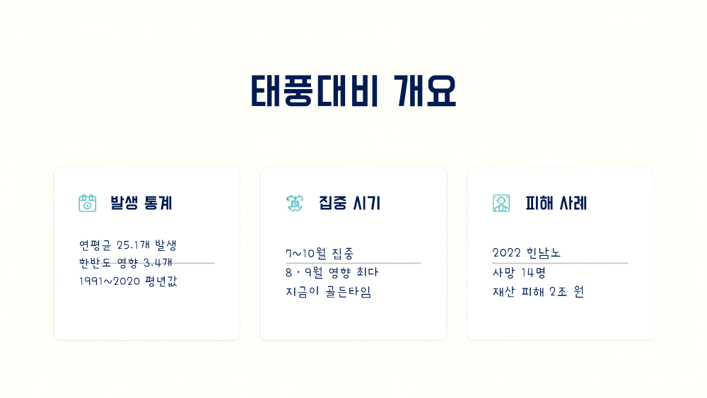 태풍대비 개요