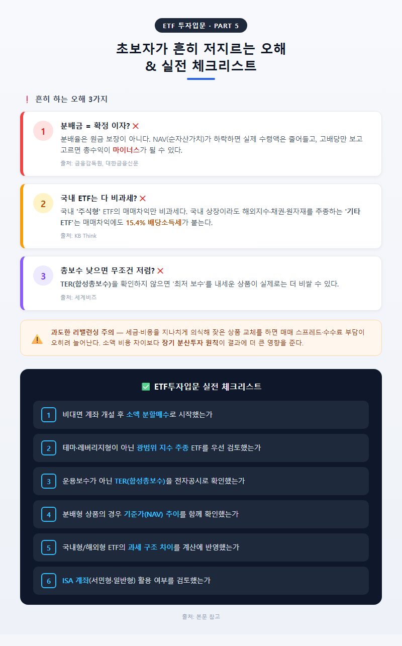 5. 초보자가 흔히 저지르는 오해와 실전 체크리스트