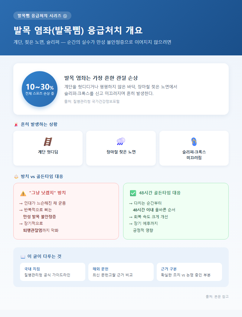 발목삠응급처치 개요