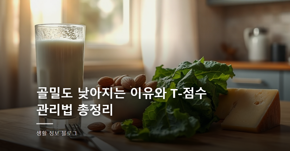 골밀도관리 방법 총정리 — T점수 해석부터 칼슘·비타민D 실전 기준까지