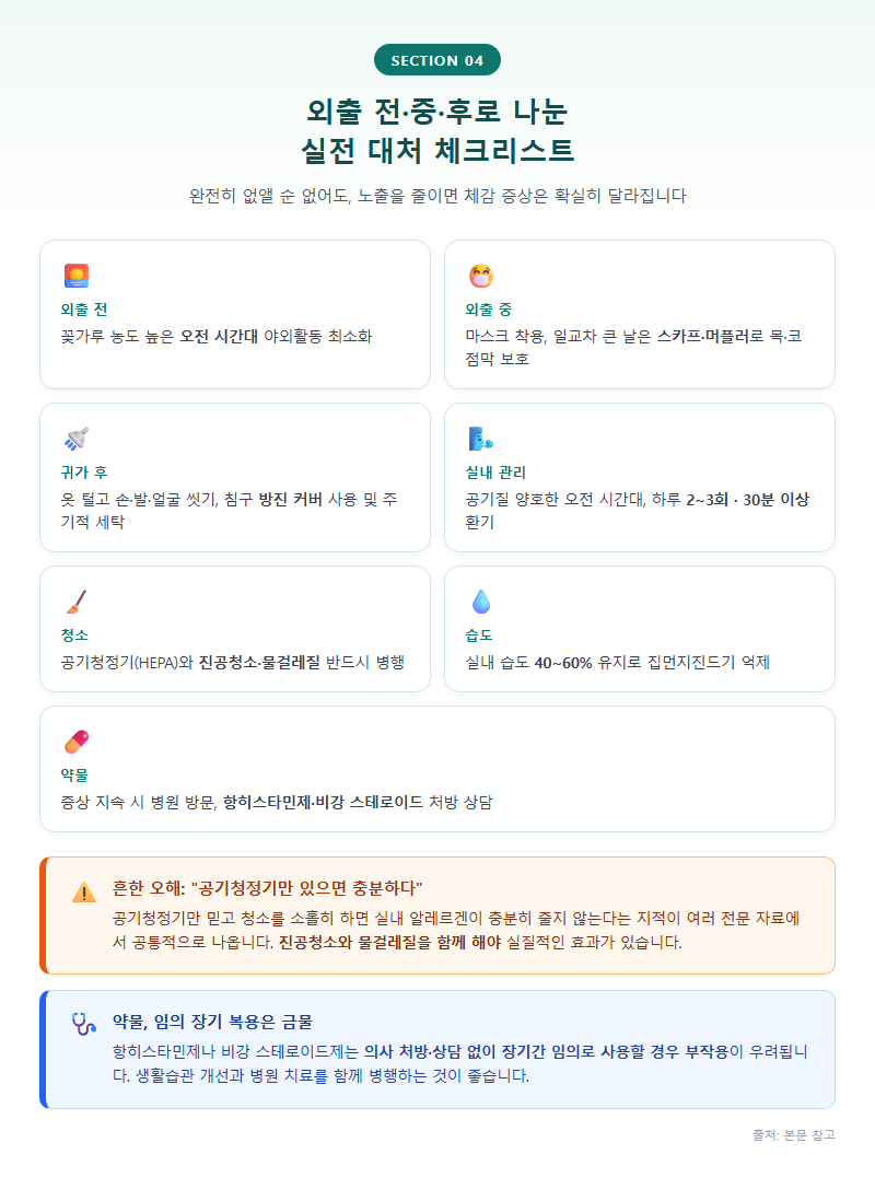 4. 외출 전·중·후로 나눈 실전 대처 체크리스트