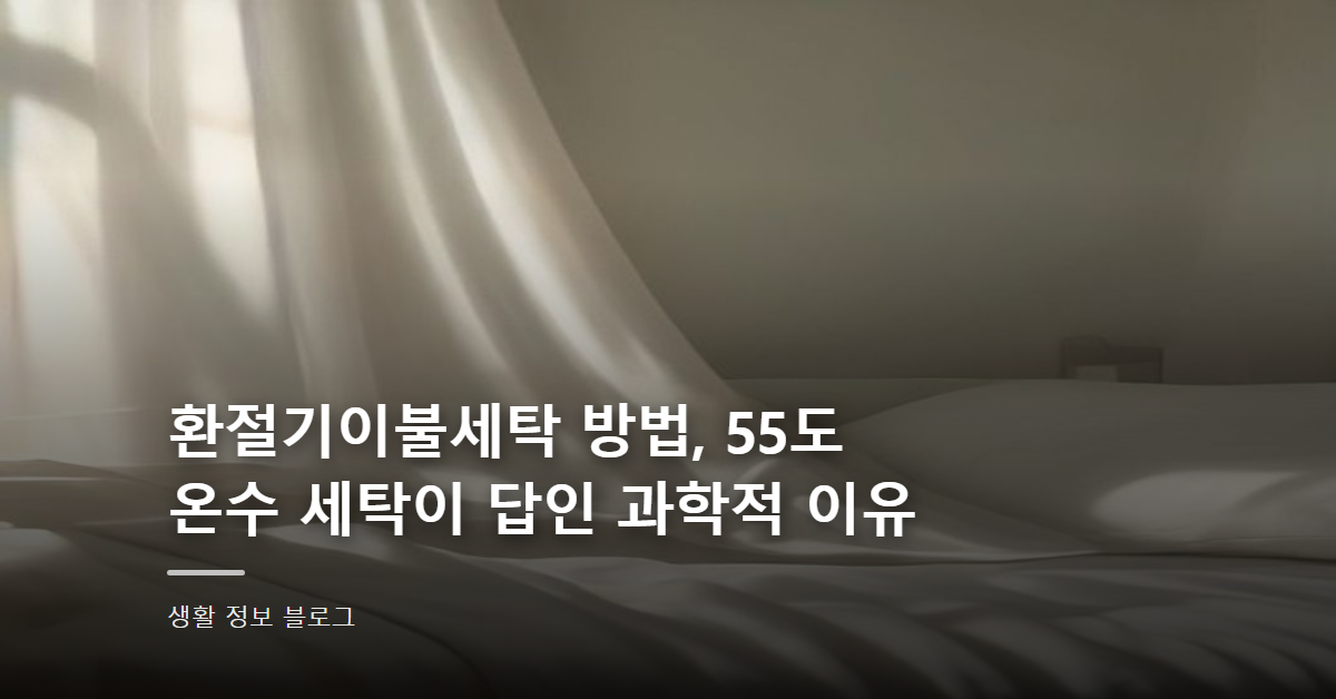 환절기이불세탁 방법, 55도 온수 세탁이 답인 과학적 이유