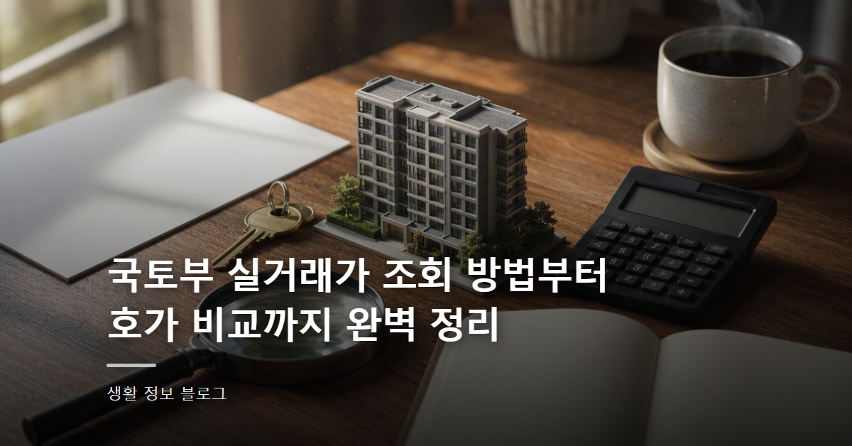 국토부 실거래가 조회 방법부터 호가 비교까지 완벽 정리