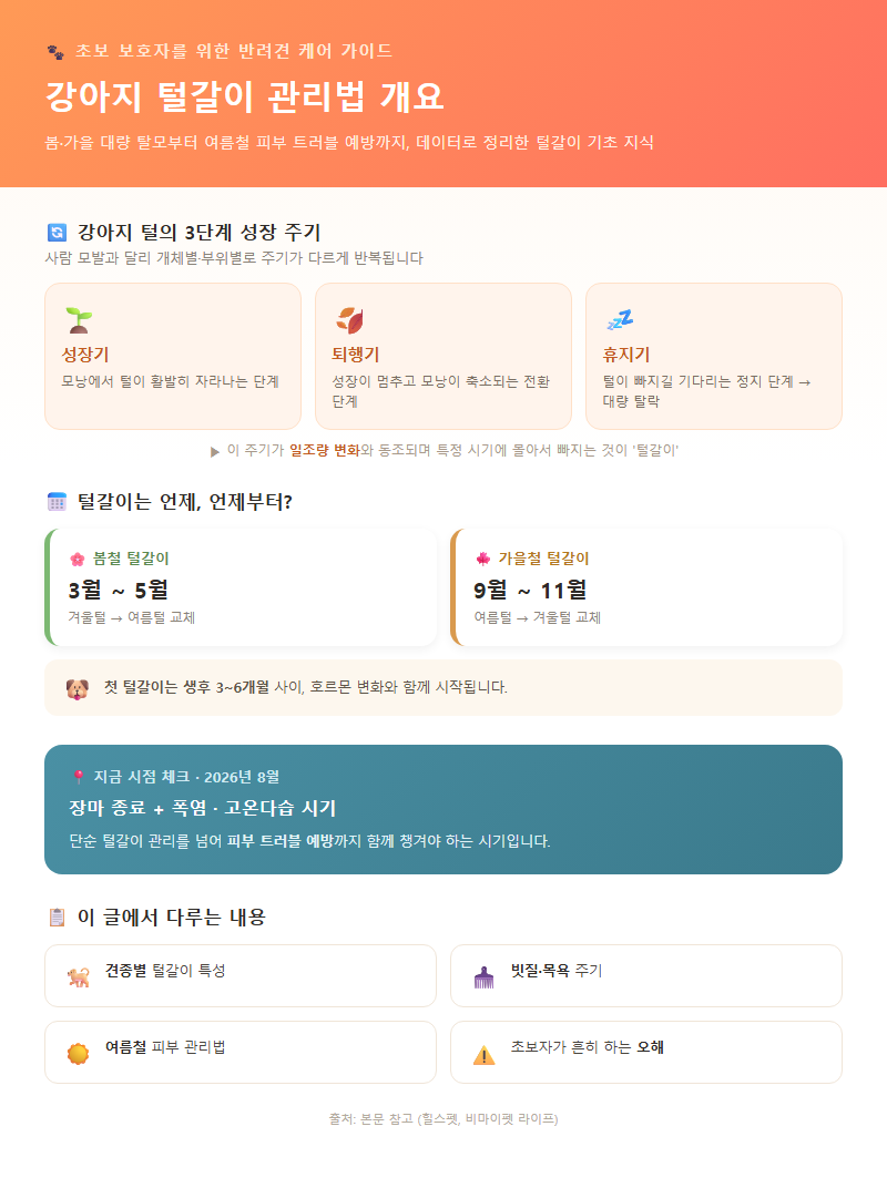 강아지털갈이관리법 개요