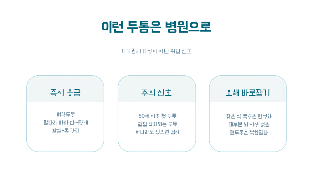 5. 반드시 병원에 가야 하는 위험 신호(적신호)