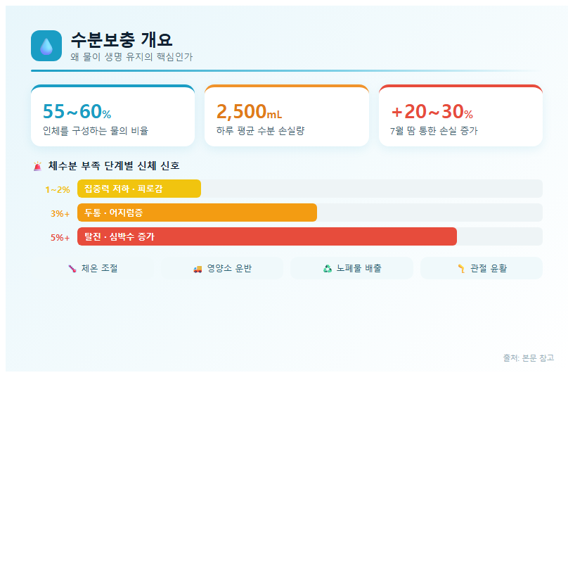 수분보충 개요