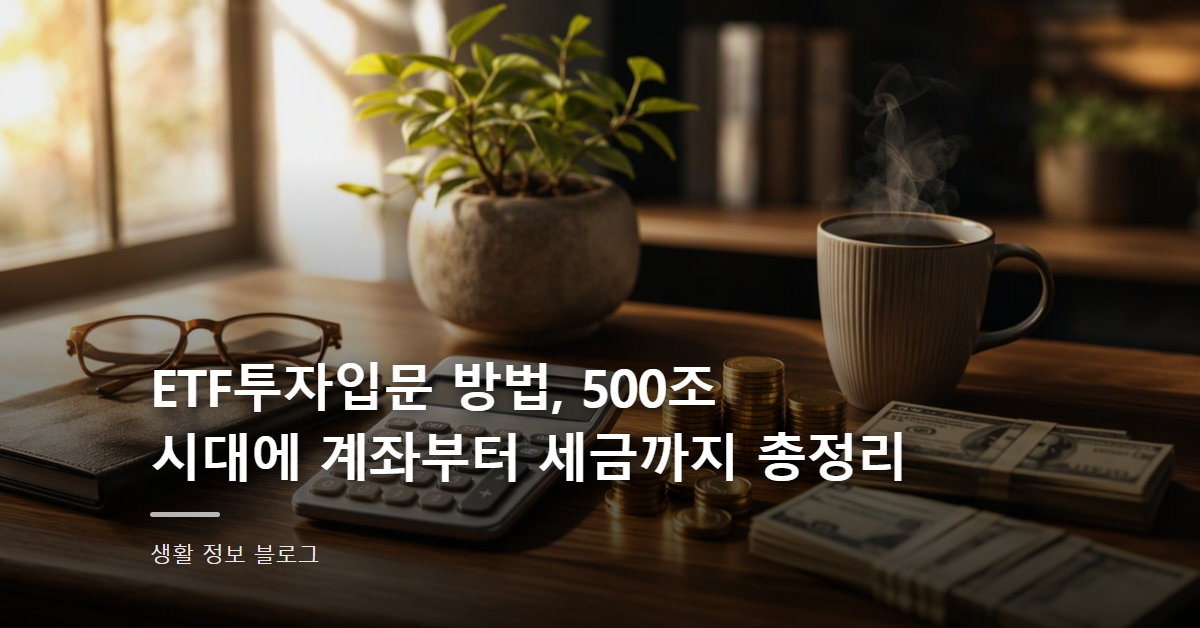 ETF투자입문 방법, 500조 시대에 계좌부터 세금까지 총정리