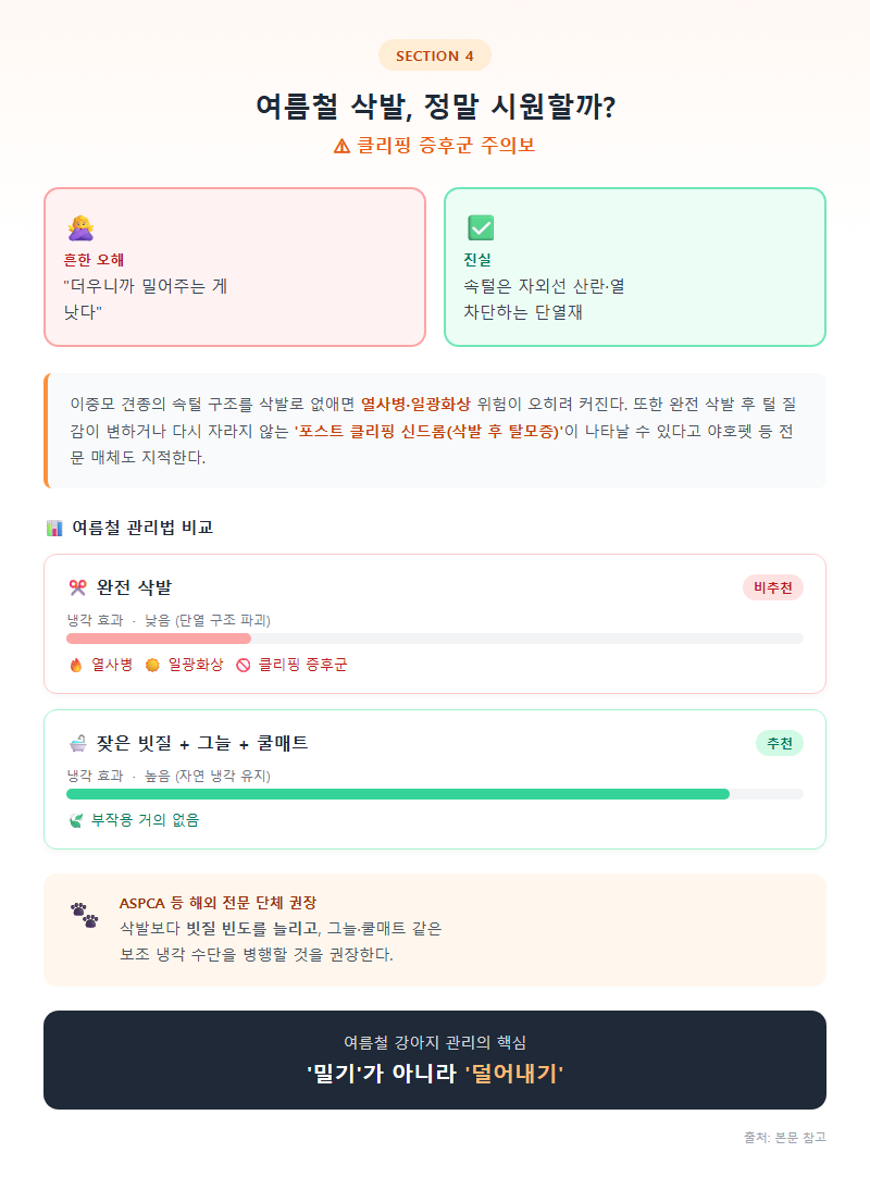 4. 여름철 삭발, 정말 시원할까? — 클리핑 증후군 주의보