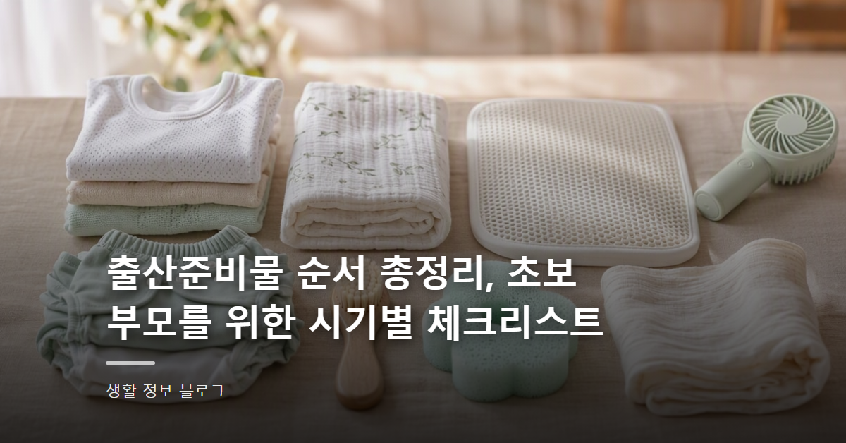 출산준비물 순서 총정리, 초보 부모를 위한 시기별 체크리스트