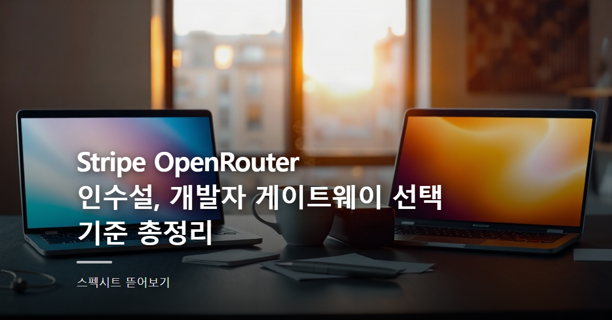 Stripe OpenRouter 인수설, 개발자 게이트웨이 선택 기준 총정리