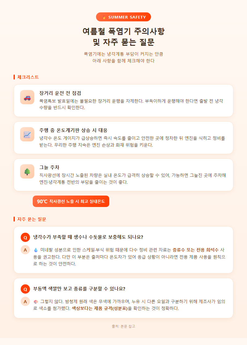 5. 여름철 폭염기 주의사항 및 자주 묻는 질문