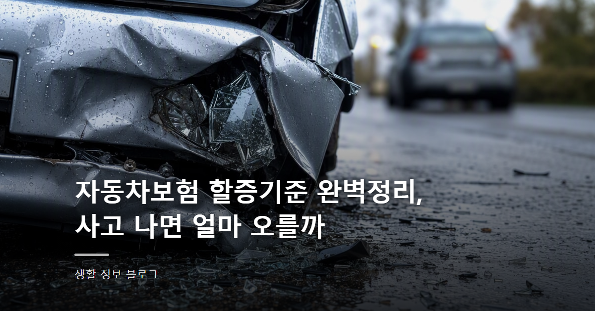 자동차보험 할증기준 완벽정리, 사고 나면 얼마 오를까