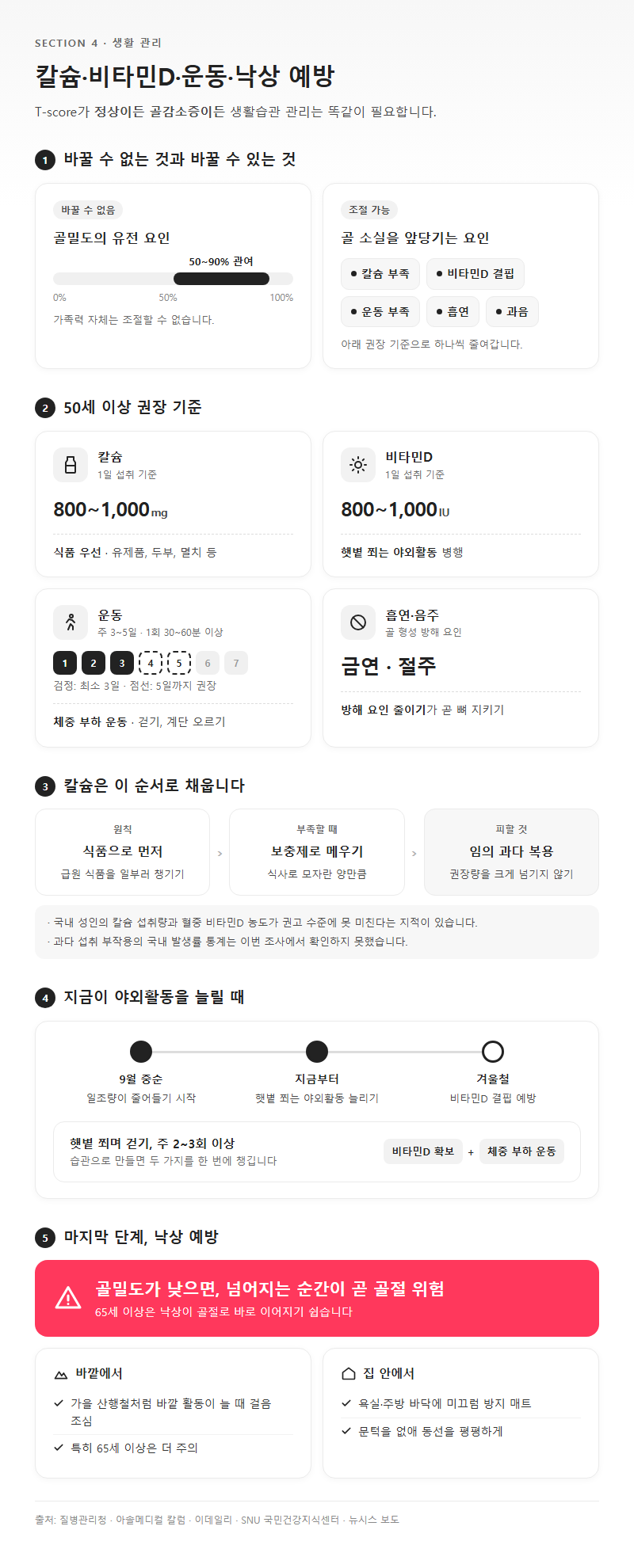 4. 칼슘·비타민D·운동·낙상 예방으로 하는 생활 관리