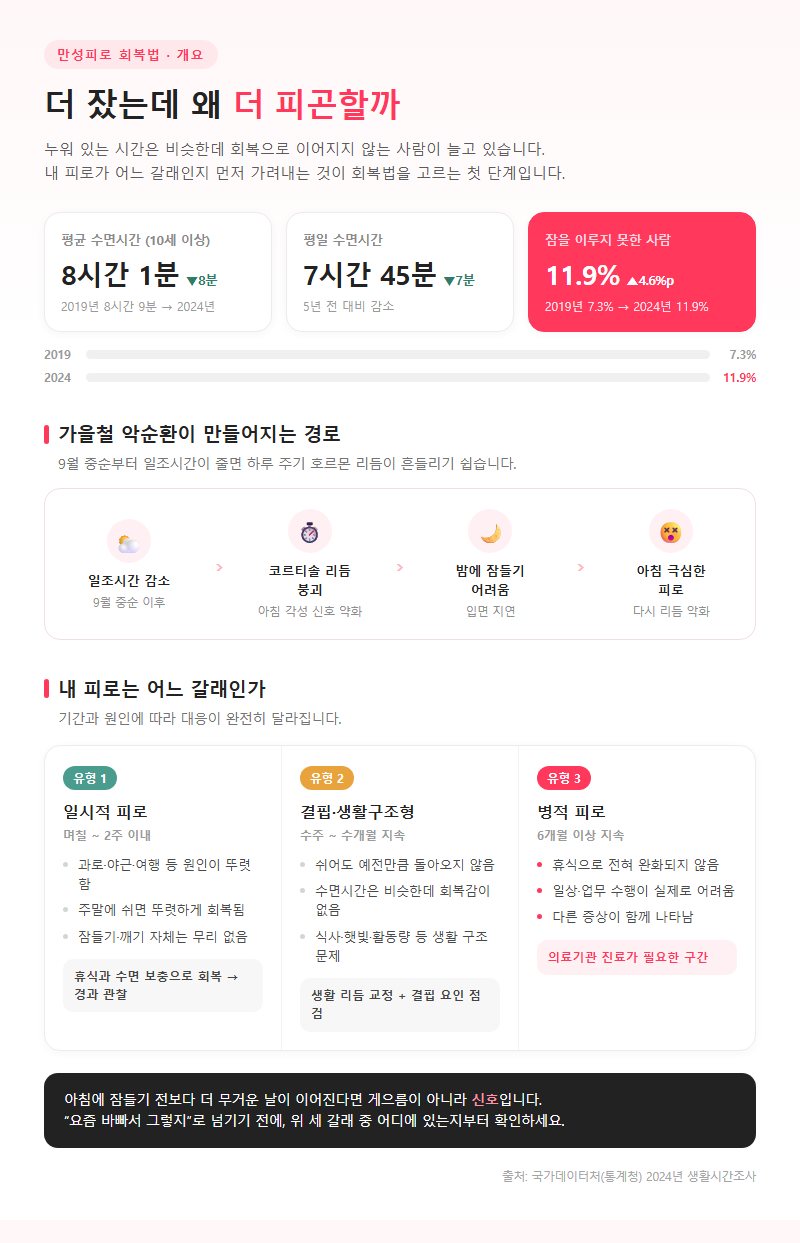 만성피로회복법 개요
