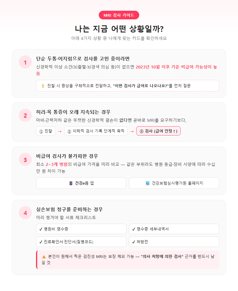 상황별 추천