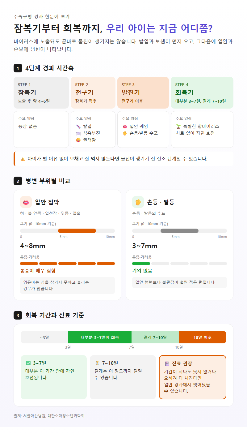 2. 잠복기부터 회복까지