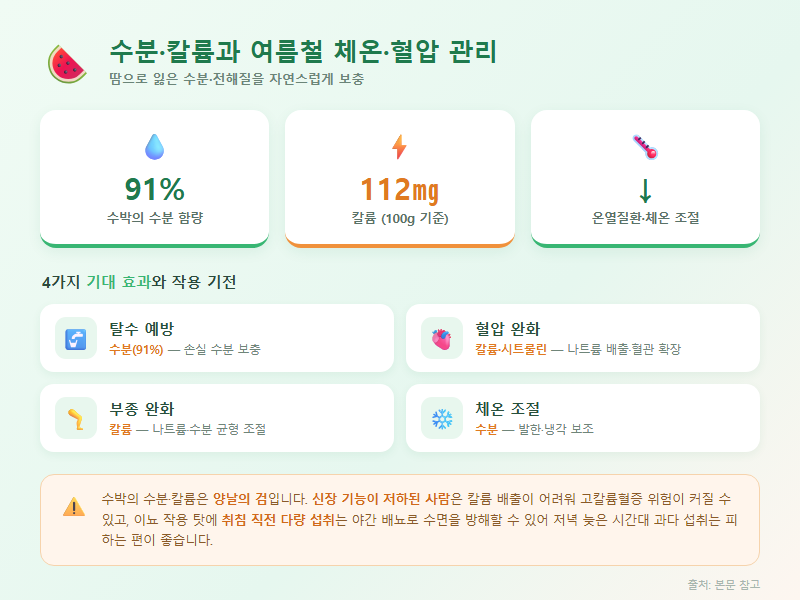 4. 수분·칼륨과 여름철 체온·혈압 관리