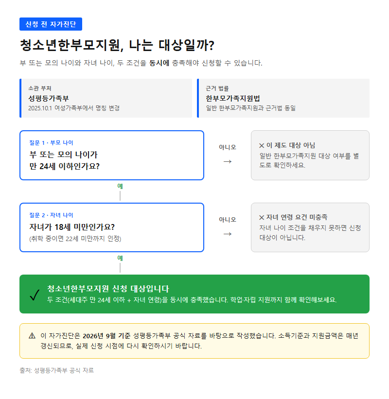 청소년한부모지원 내용 시작 전 확인할 것