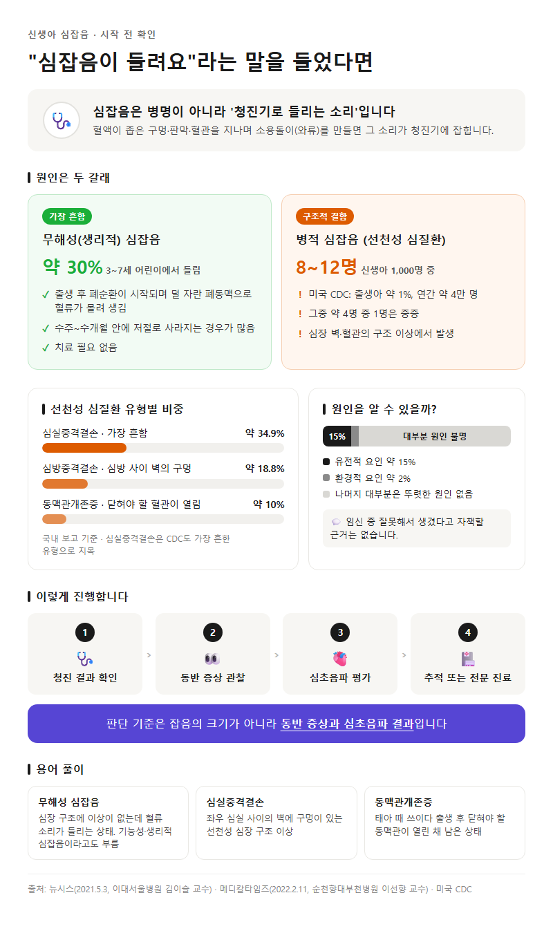 신생아심잡음 시작 전 확인할 것
