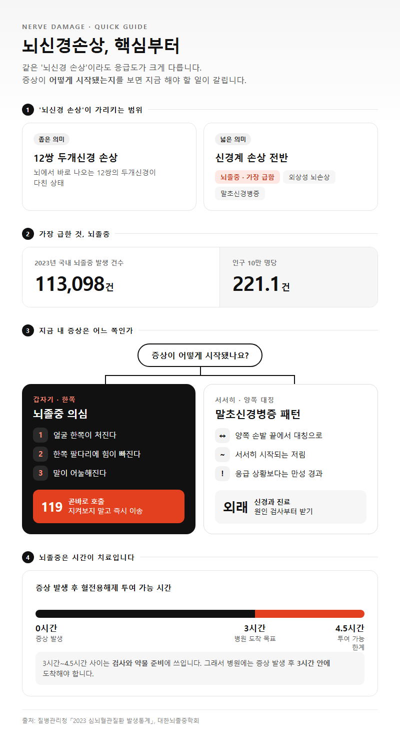 뇌신경손상, 핵심부터