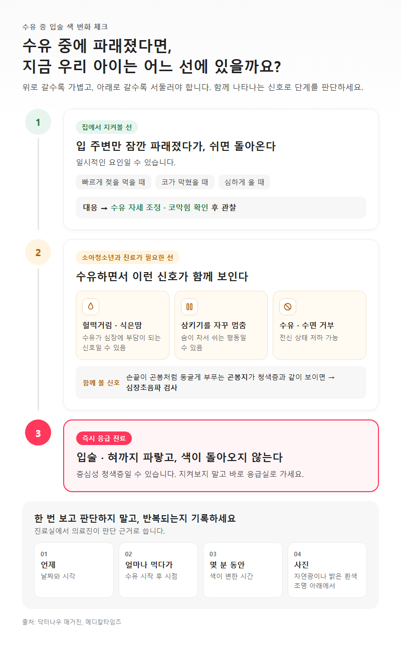 3. 신생아 청색증 입술과 수유, 수유 중에 파래질 때 보는 것