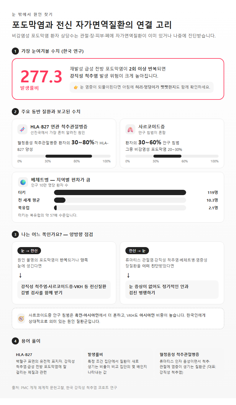 2. 전신 자가면역질환과 포도막염의 연결 고리